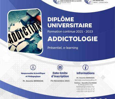 Affiche DU Addictologie 2021-2023
